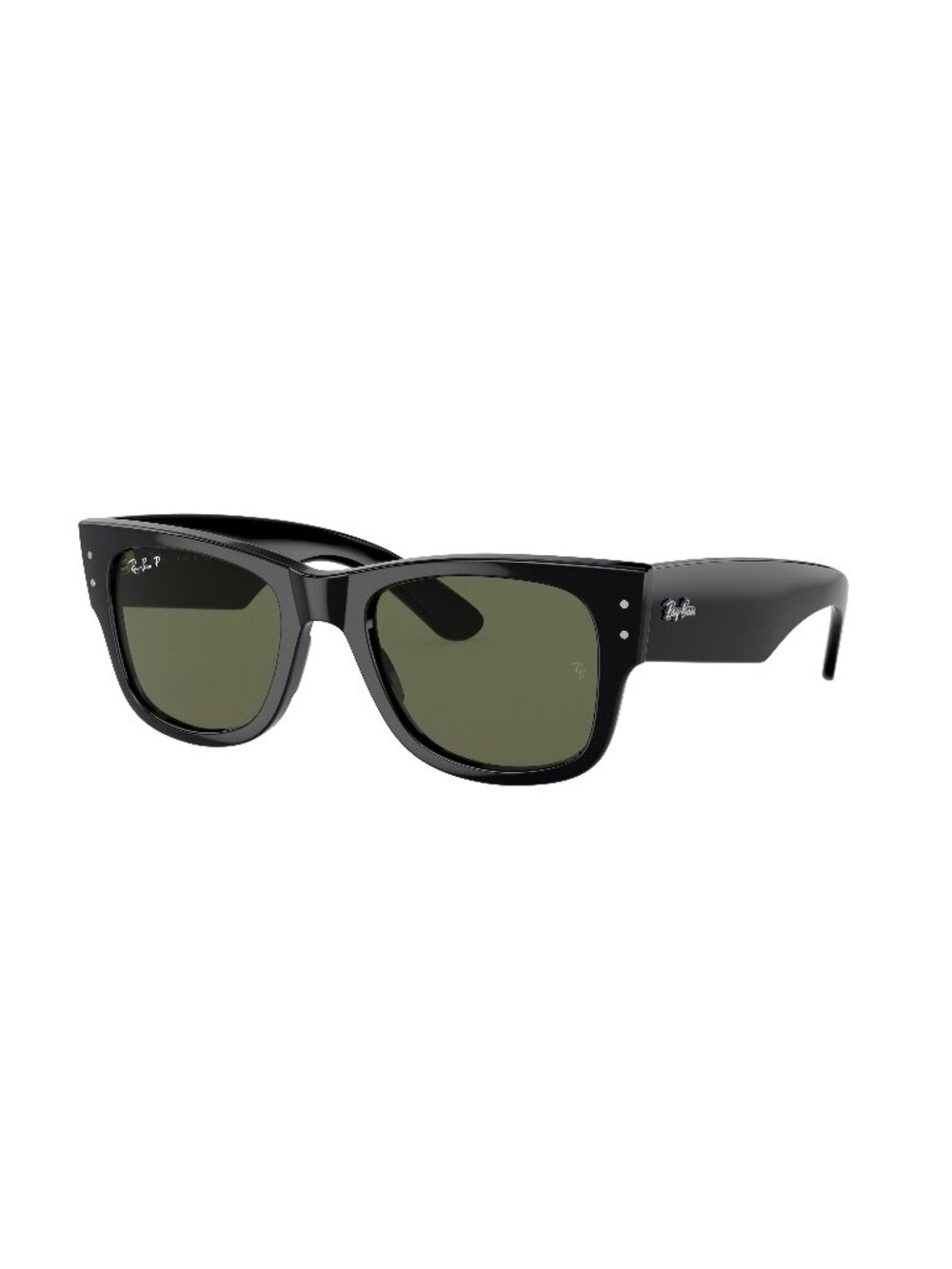New Ray-Ban Unisex Sunglasses Black Square Green Lens Acetate Frame Ray Ban MEGA